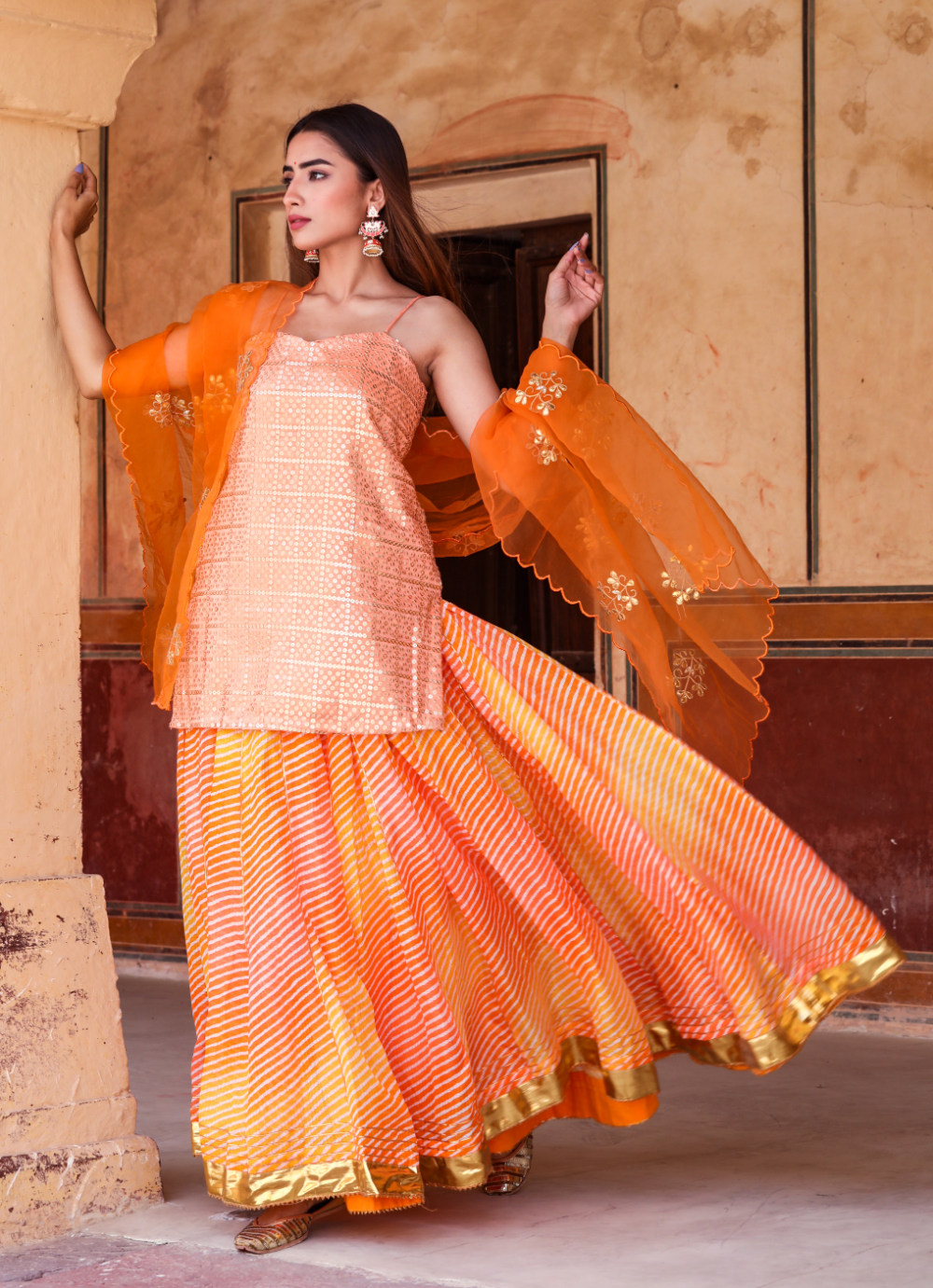 Devaki Orange Lehenga