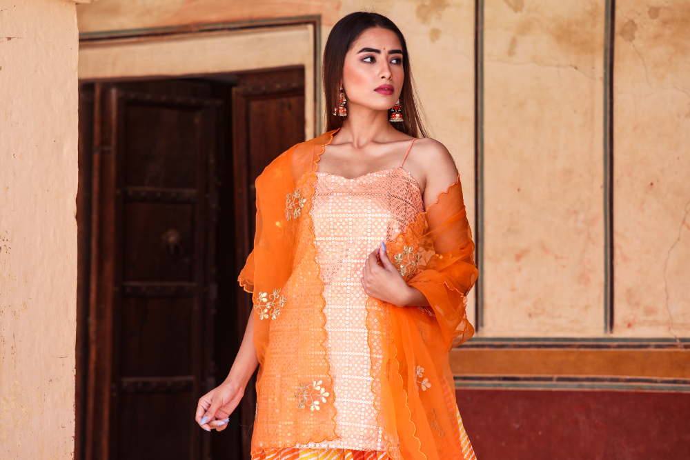 Devaki Orange Lehenga