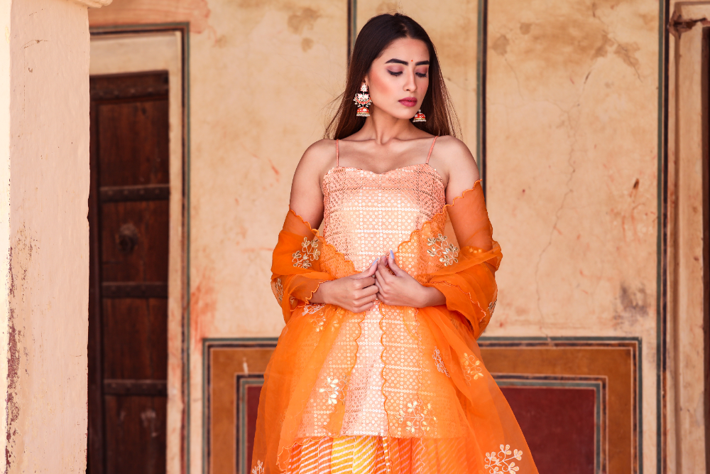 Devaki Orange Lehenga