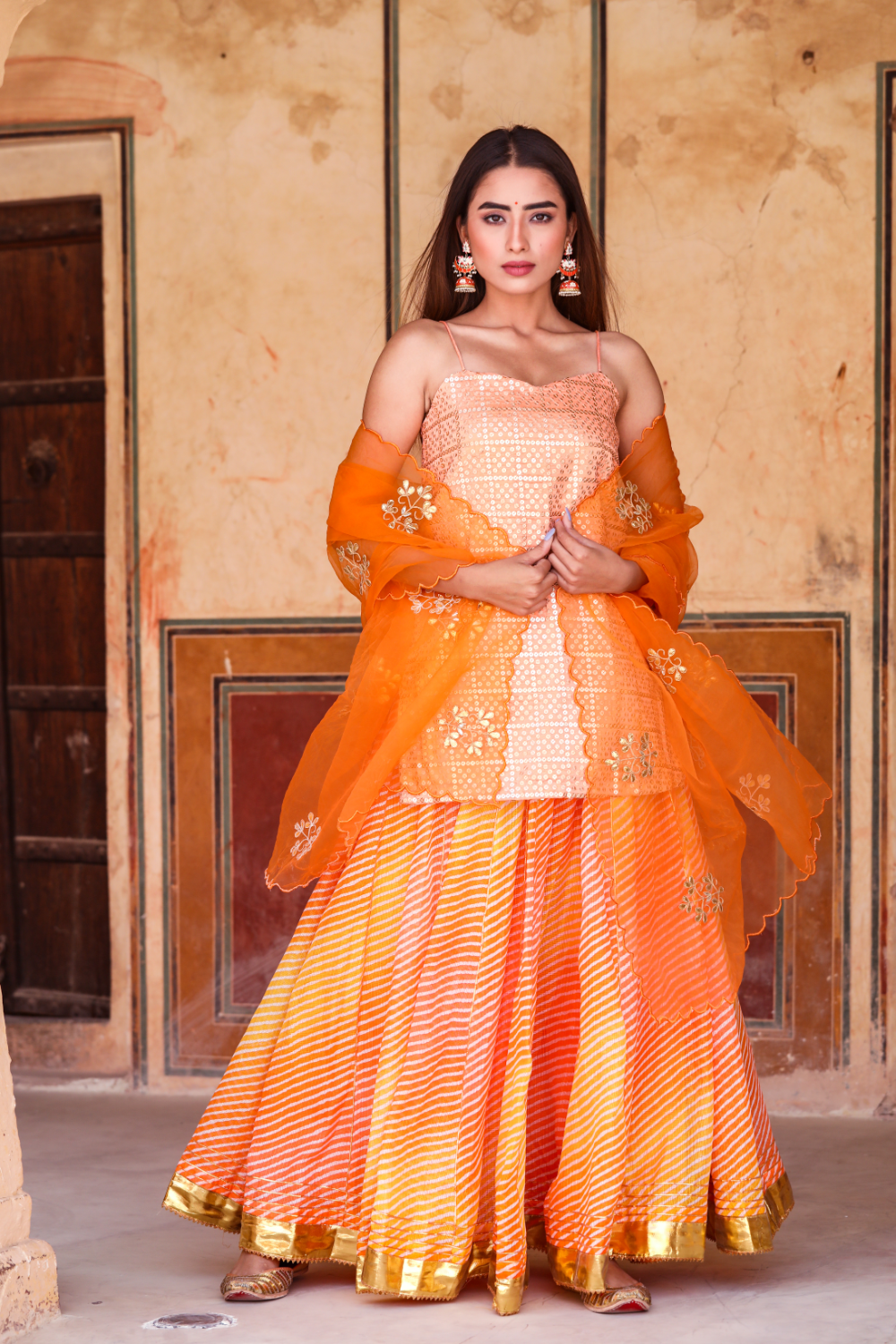 Devaki Orange Lehenga