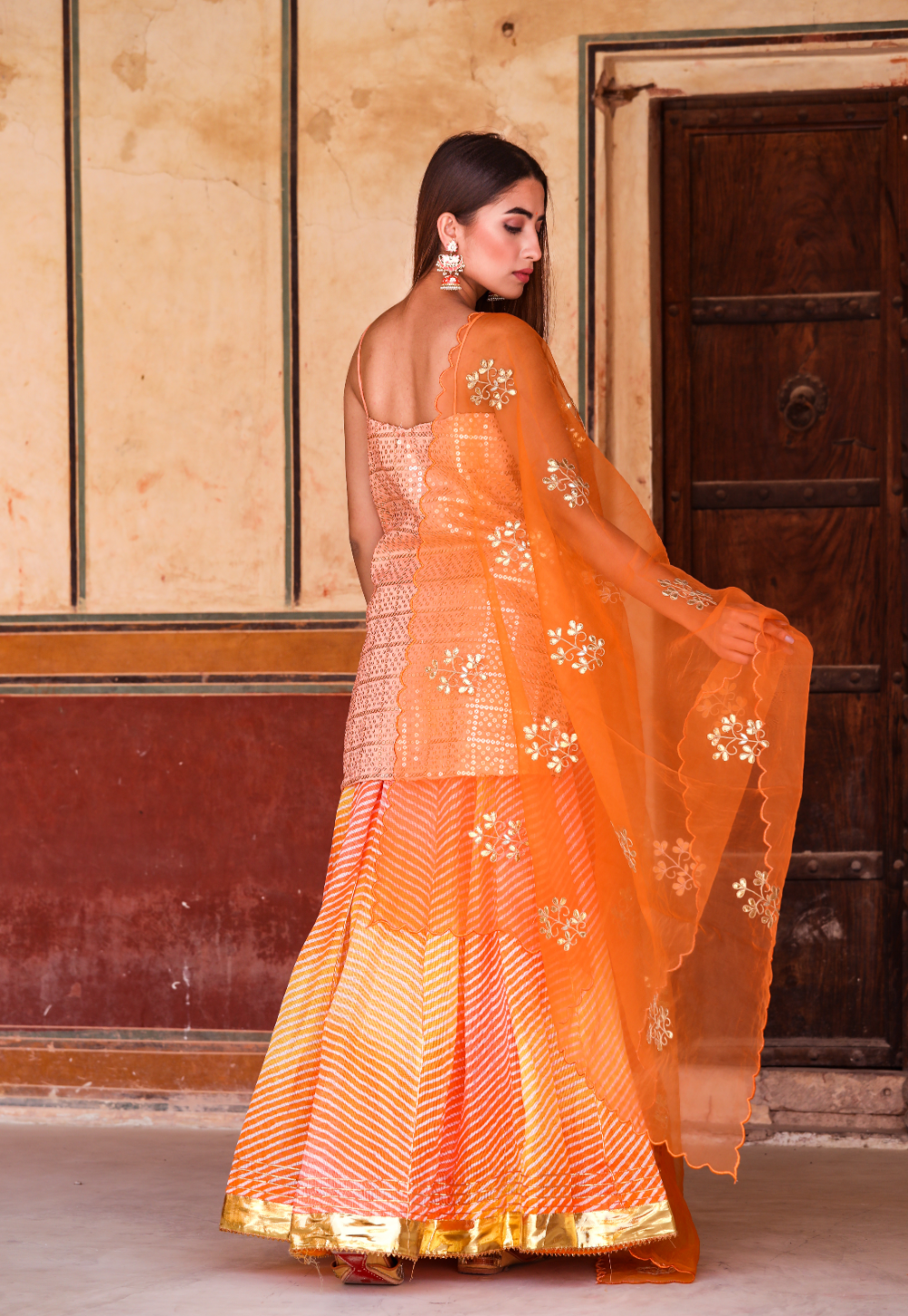 Devaki Orange Lehenga