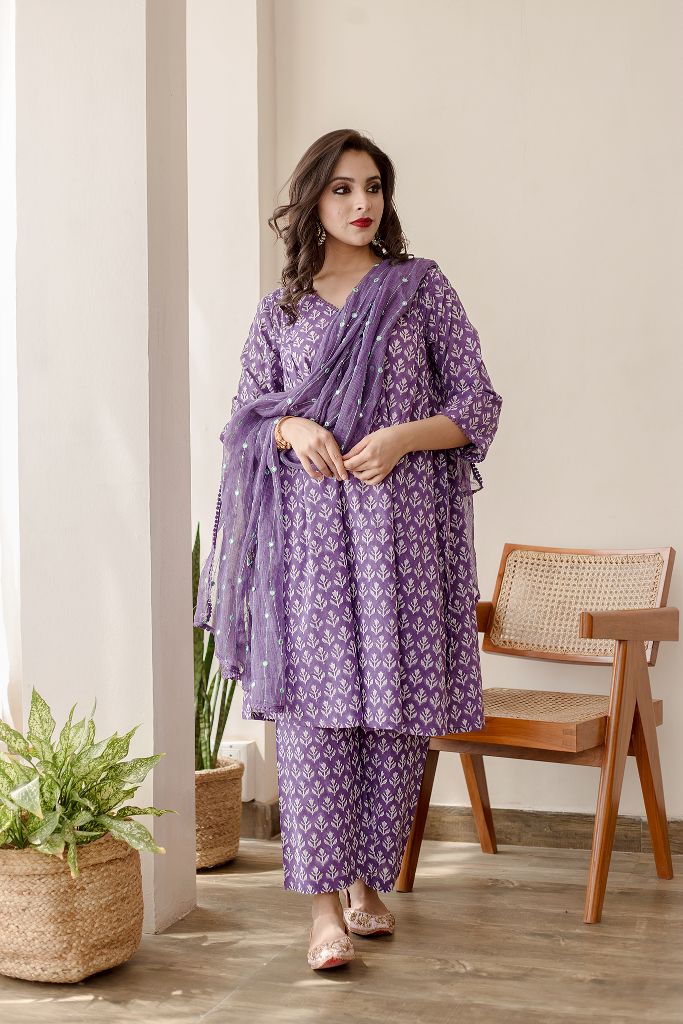 ANJULI PURPLE SET Gulabo Jaipur