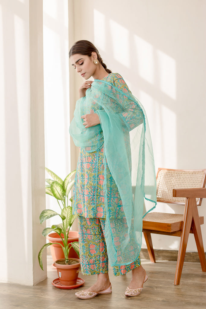 BASIL GREEN SET Gulabo Jaipur