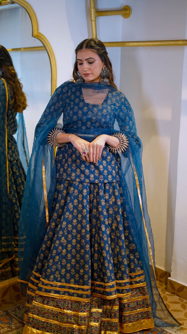 Navya Blue Lehenga Set