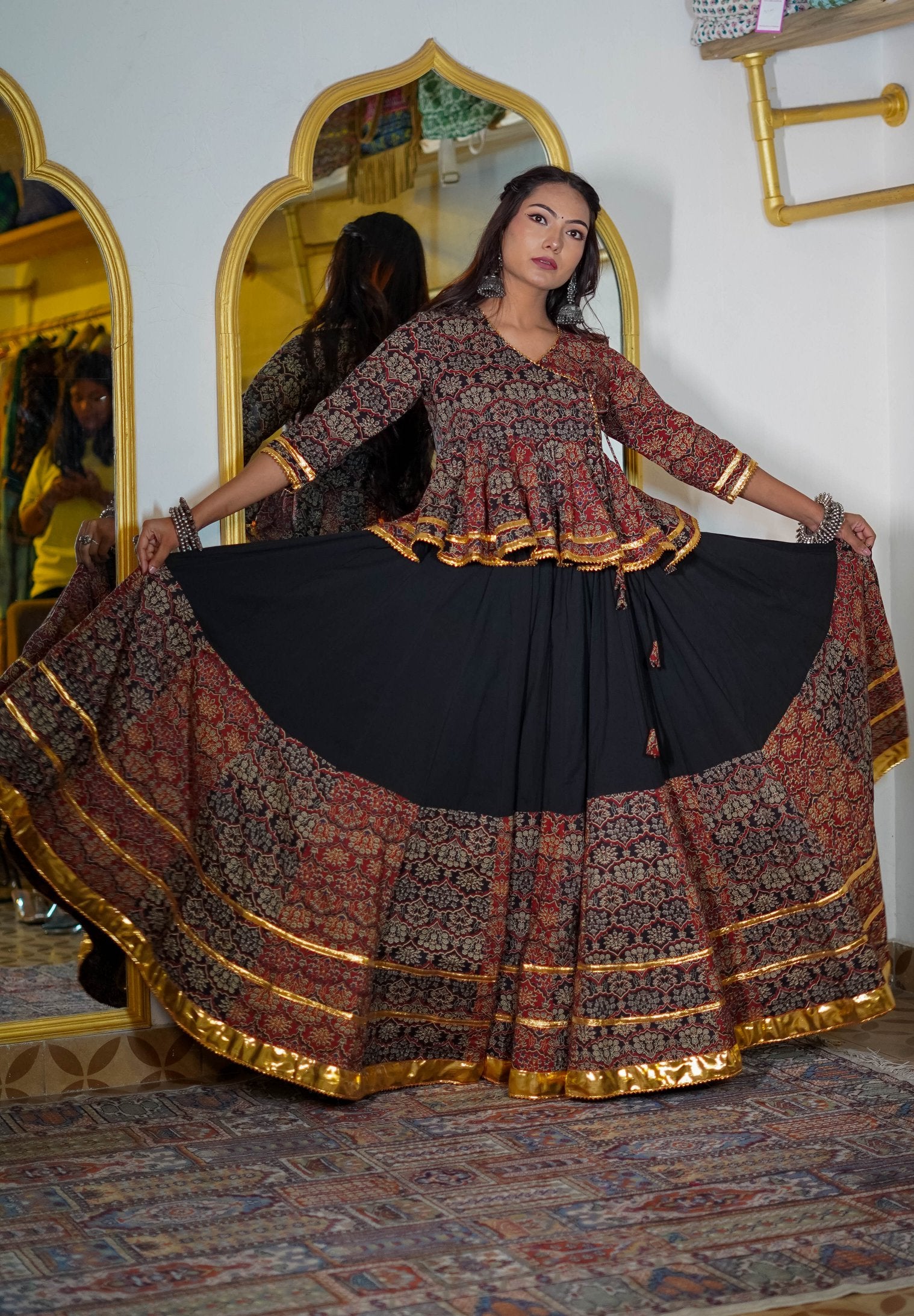 Navya red lehenga