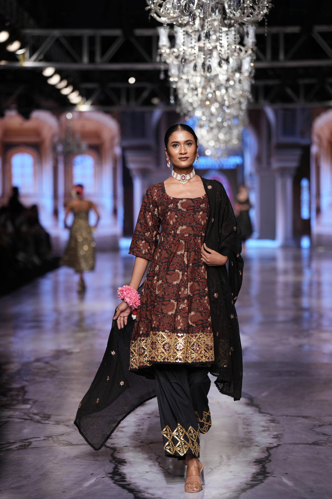 Aisha Black Anarkali