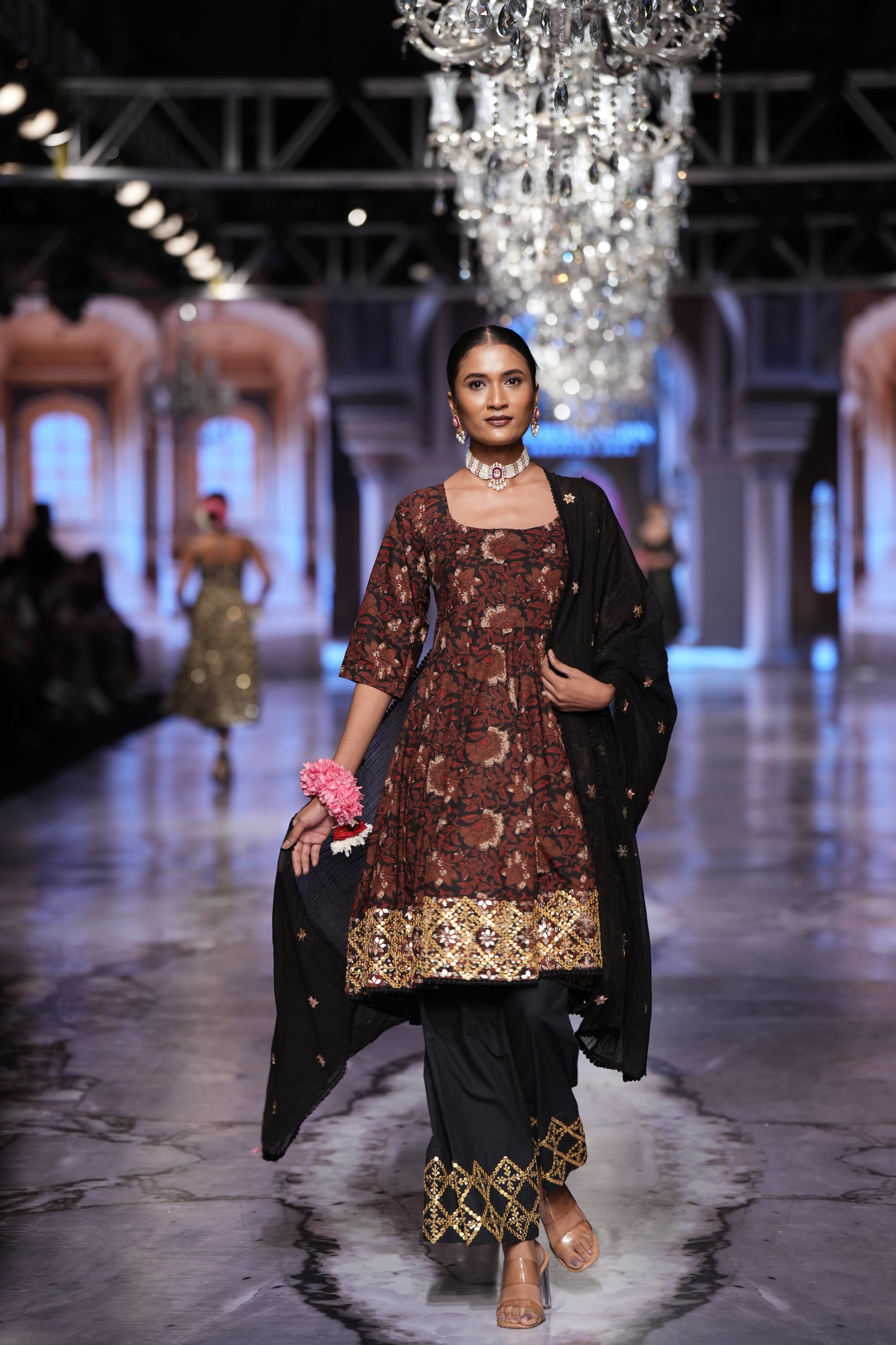 Aisha Black Anarkali