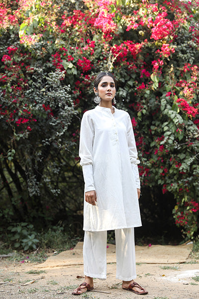 GITA WHITE KURTA SET Gulabo Jaipur