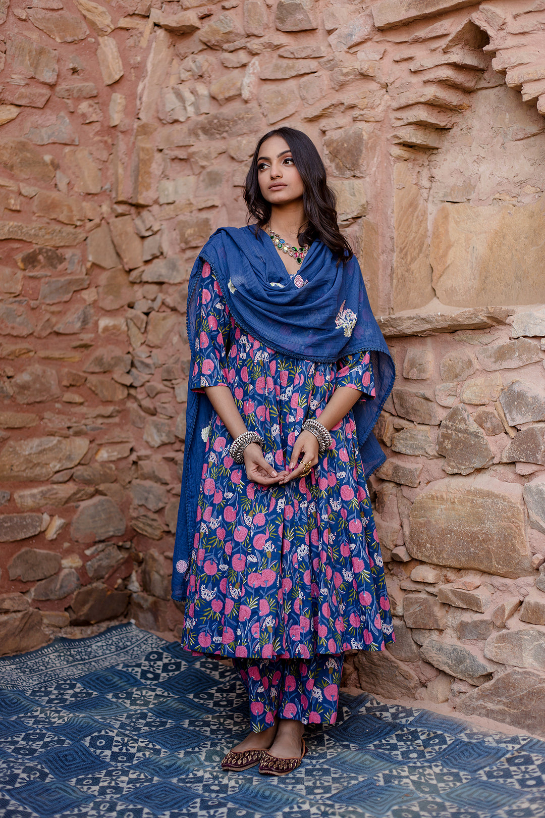 Meena Blue Anarkali