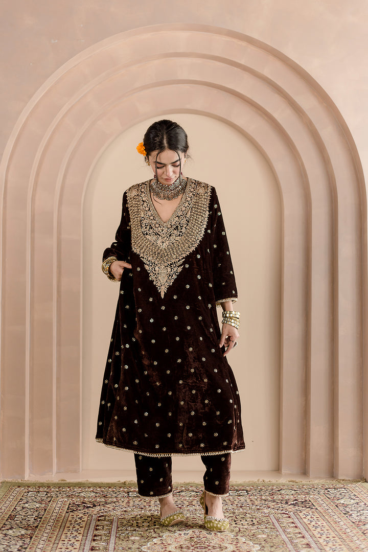 Chitra Brown kurta Set