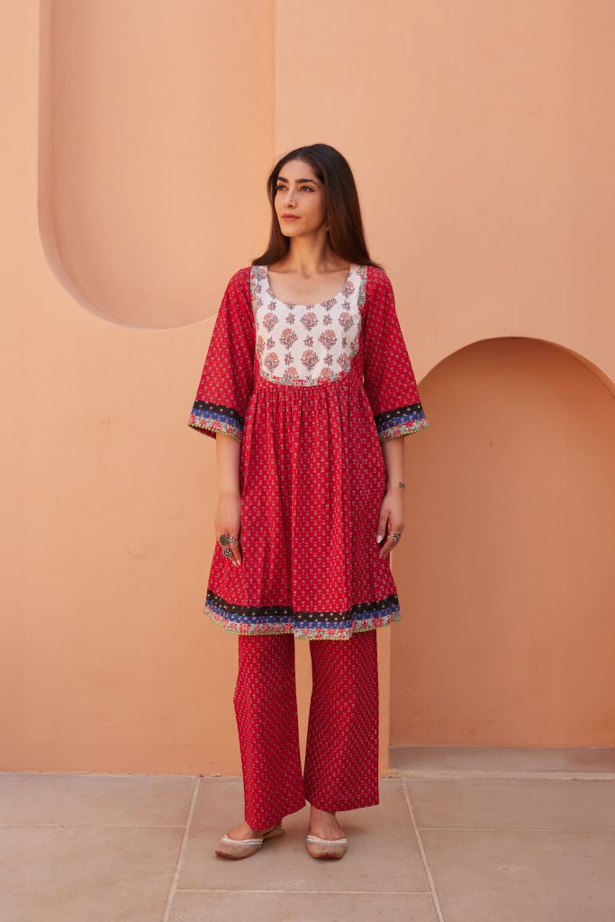 Fatun Red Co-Ord Set