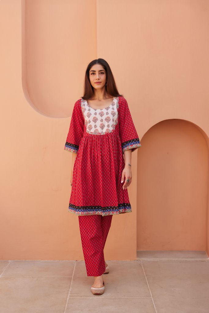 Fatun Red Co-Ord Set