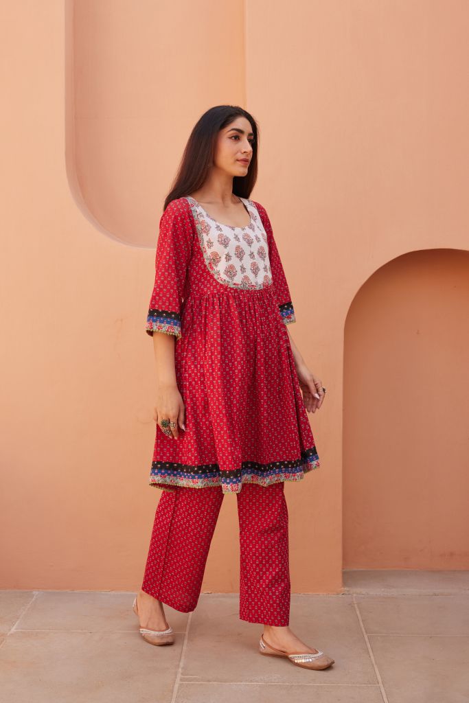 Fatun Red Co-Ord Set