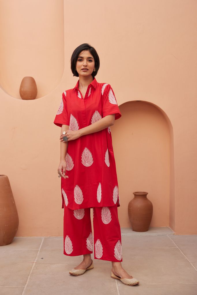 Khalak Red Co-ord Set