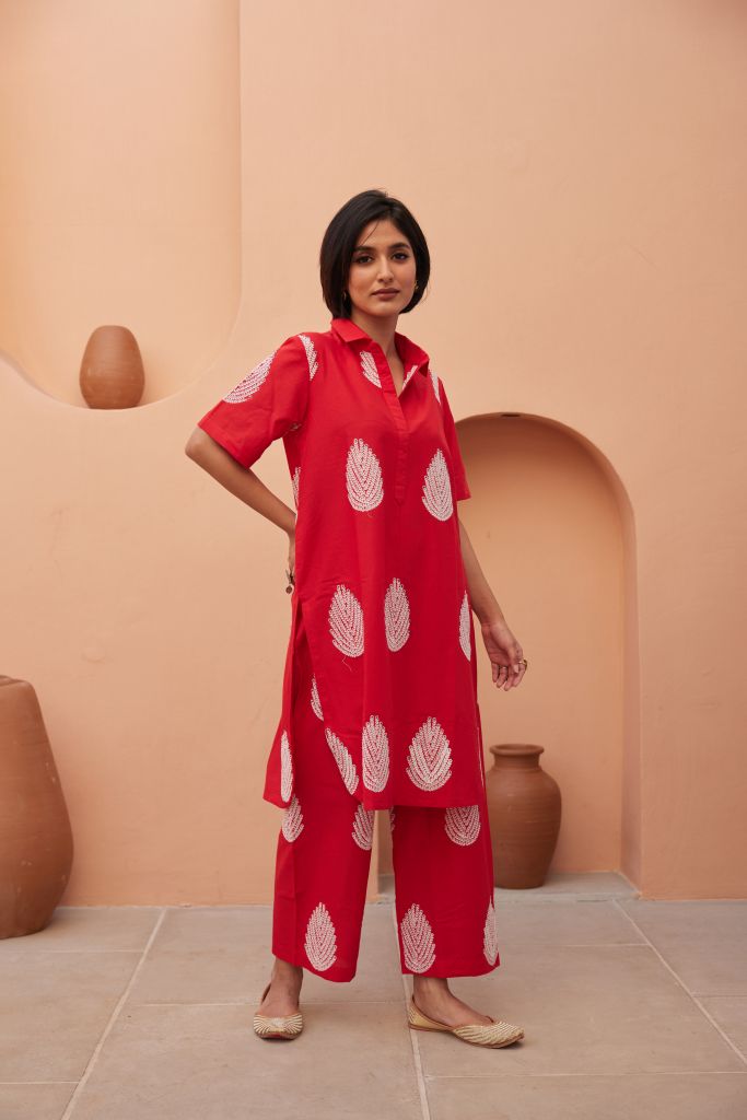 Khalak Red Co-ord Set