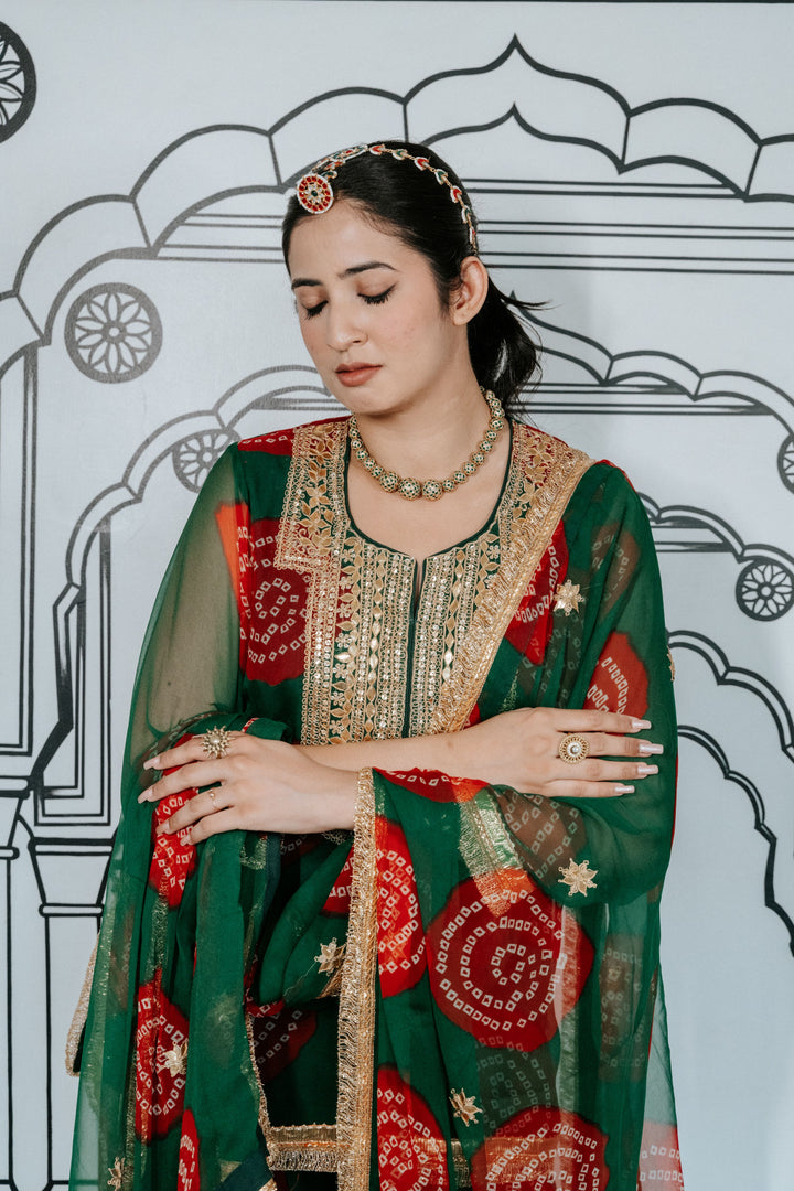 Aksar Green Sharara Set