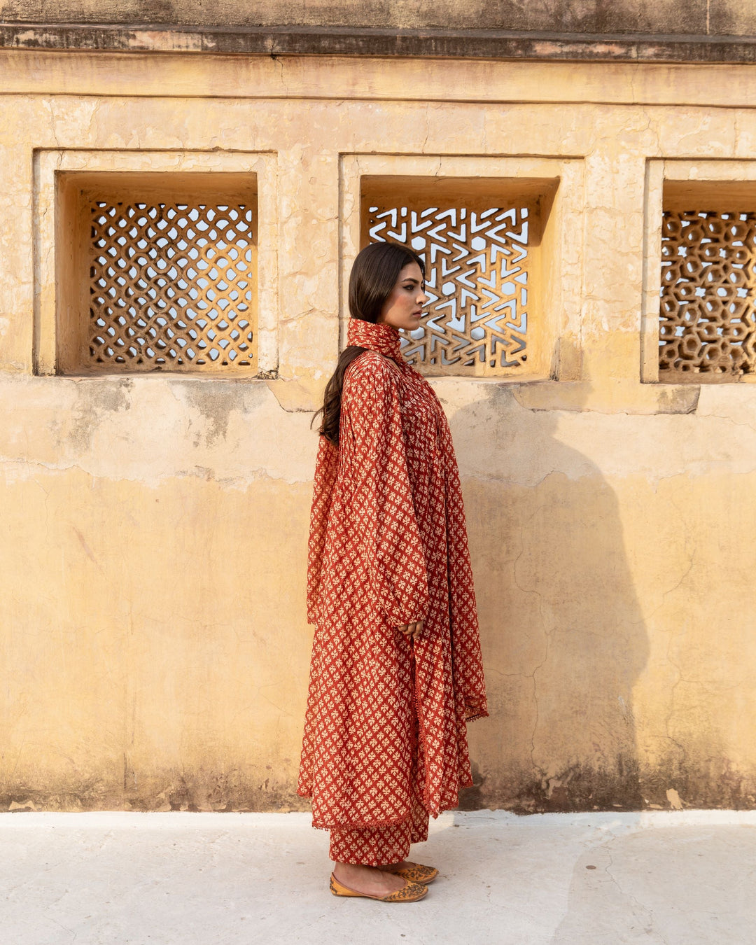 ABAYA RED SET Gulabo Jaipur