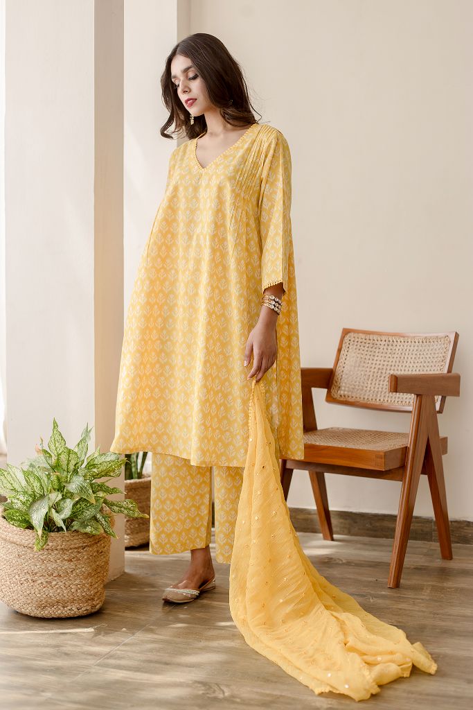 ANJULI YELLOW SET Gulabo Jaipur