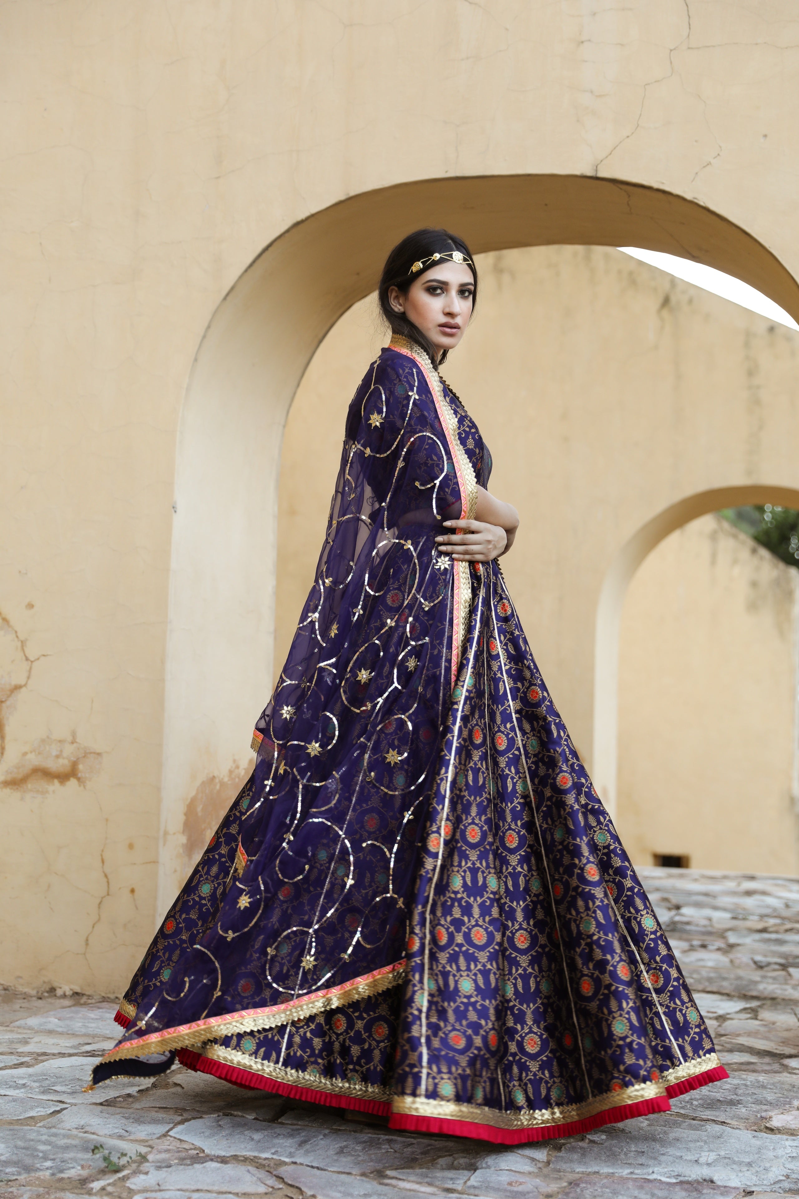 Aisha Blue Lehenga Set Gulabo Jaipur 184