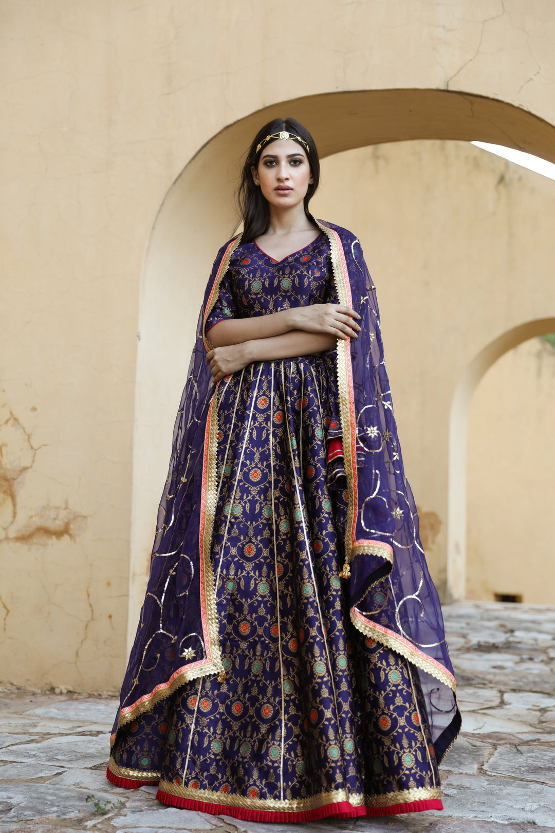 Aisha Blue Lehenga Set Gulabo Jaipur