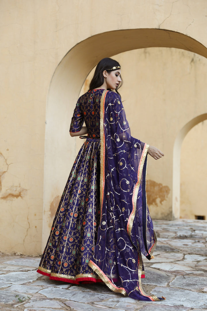 Aisha Blue Lehenga Set Gulabo Jaipur