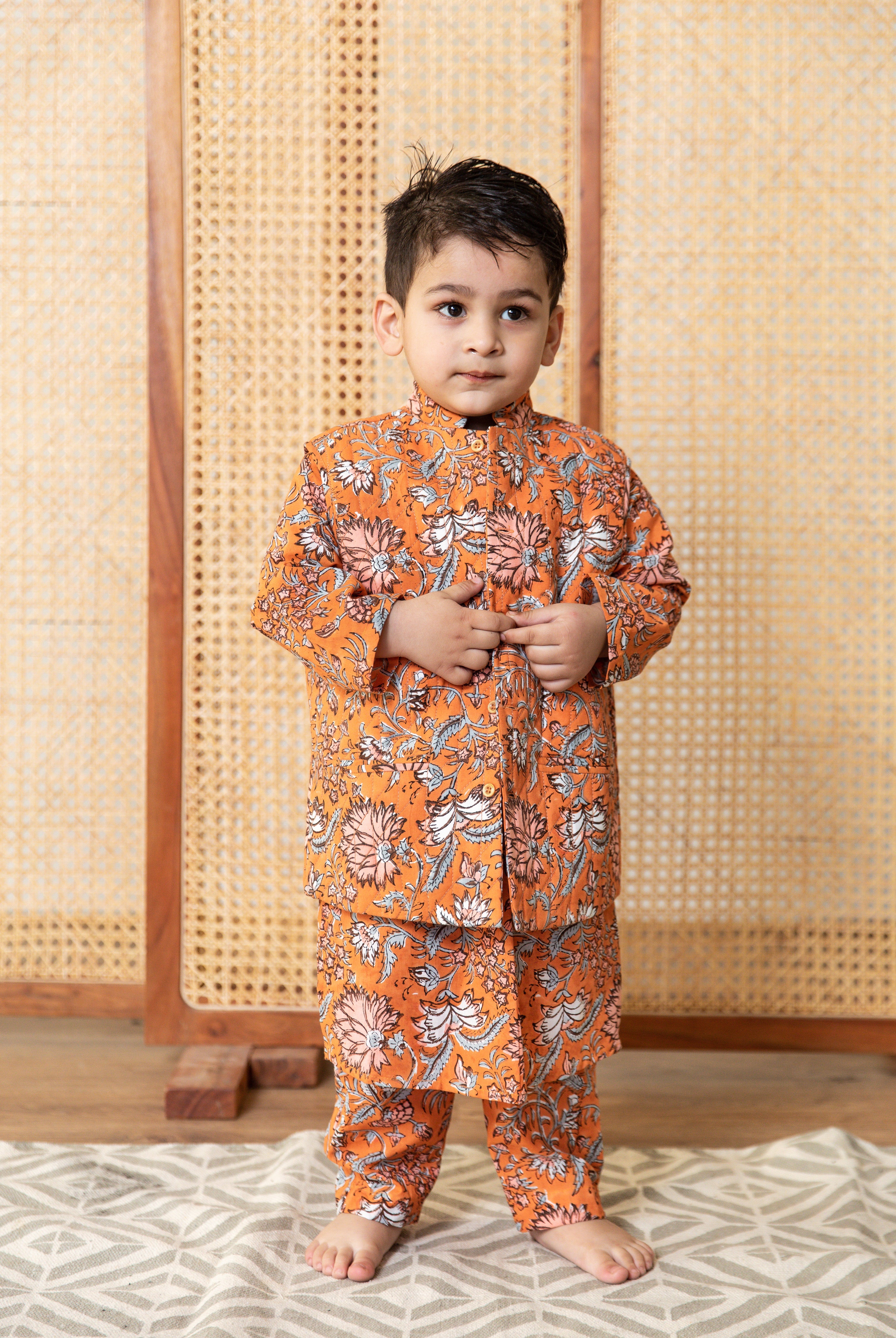 Avir Orange Set Gulabo Jaipur