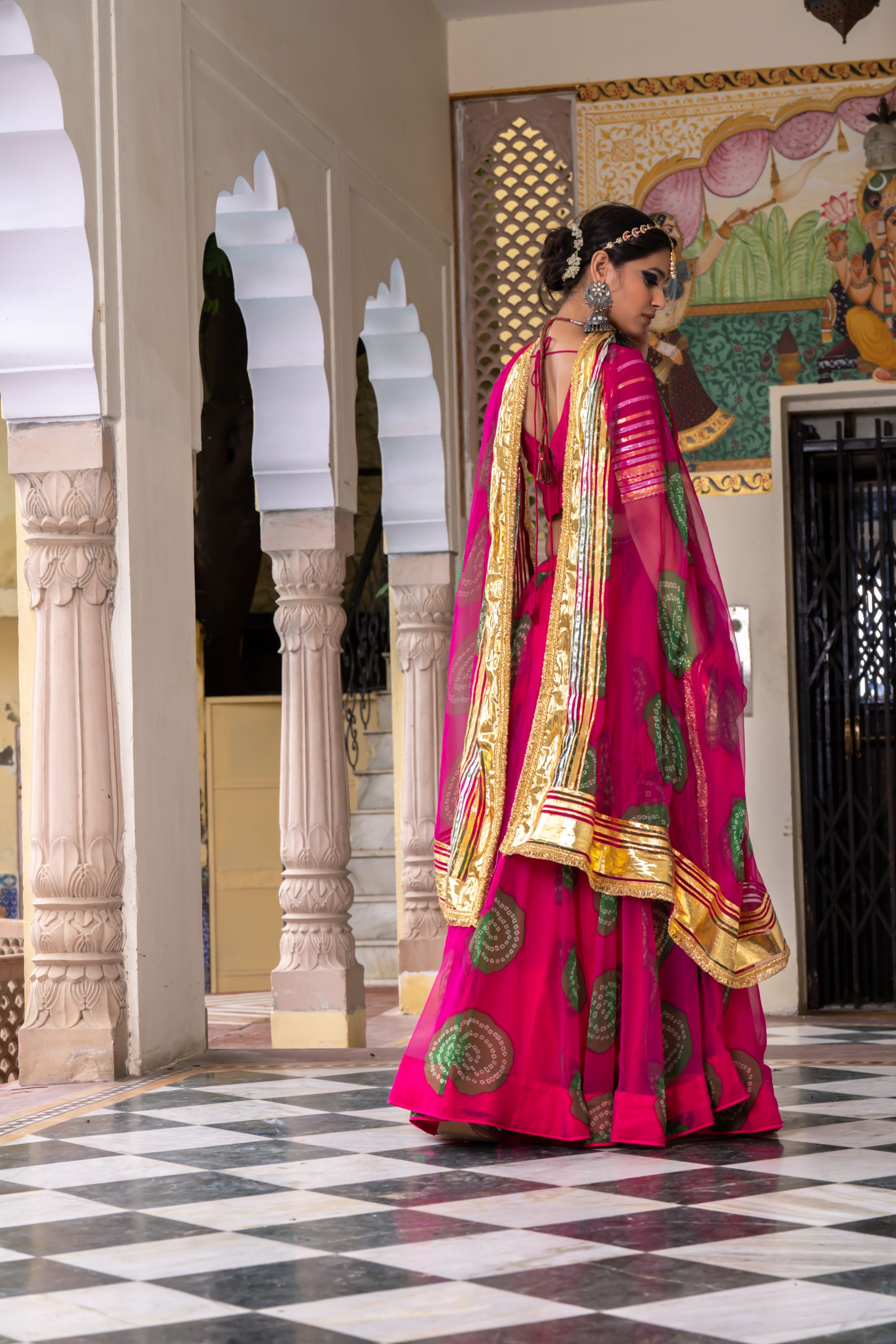 CHANCHAL PINK LEHENGA SET Gulabo Jaipur 3743