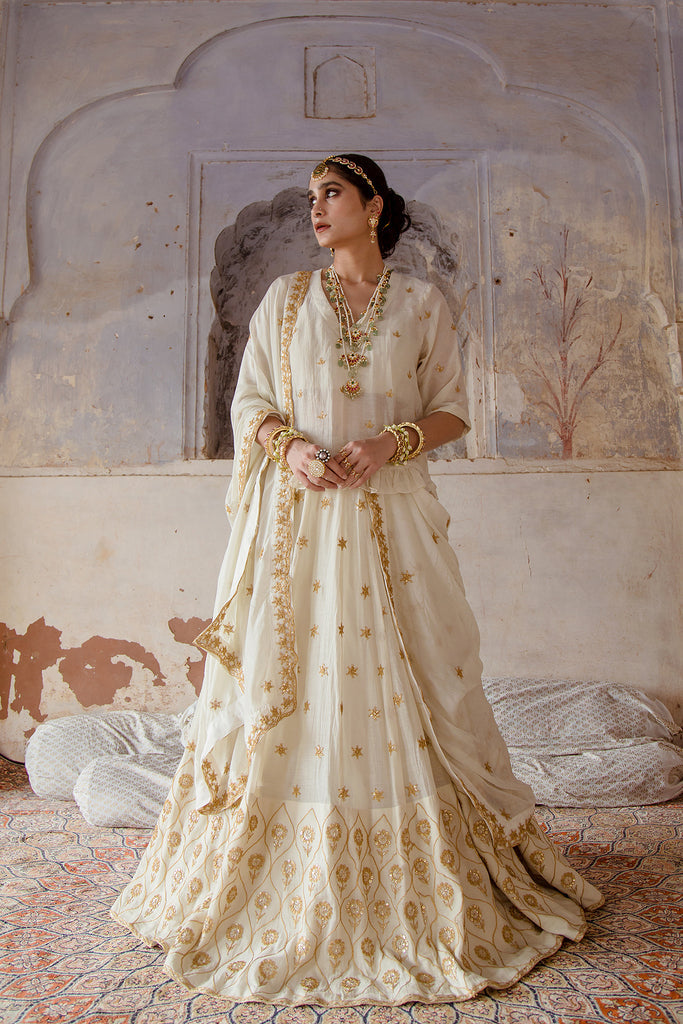 Heer Ivory Lehenga Gulabo Jaipur