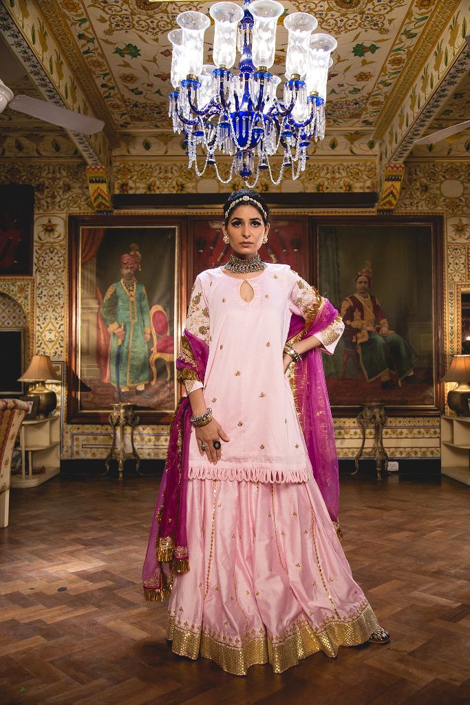 IMAMA PINK SHARARA SET Gulabo Jaipur