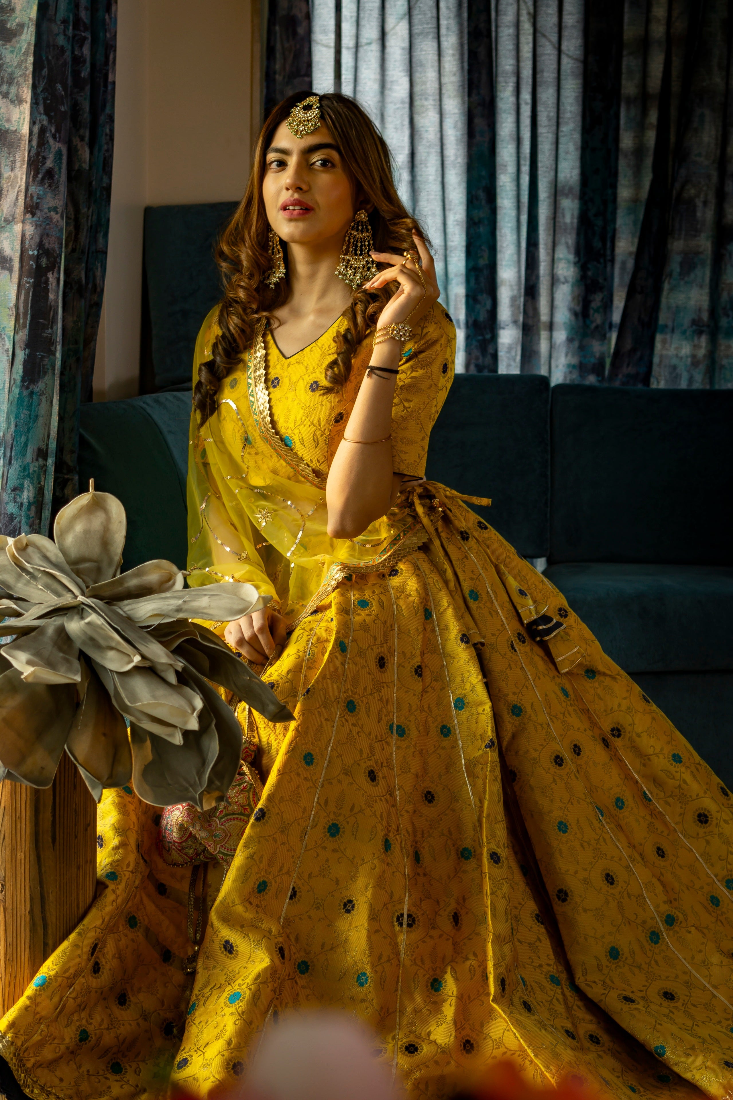 Kashika Kapoor In Aisha Yellow Lehenga Set Gulabo Jaipur 9229