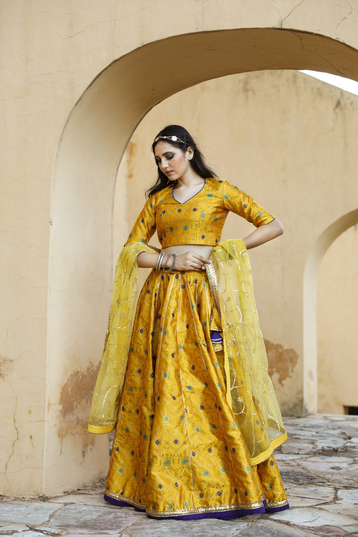 Kashika Kapoor In Aisha Yellow Lehenga Set Gulabo Jaipur