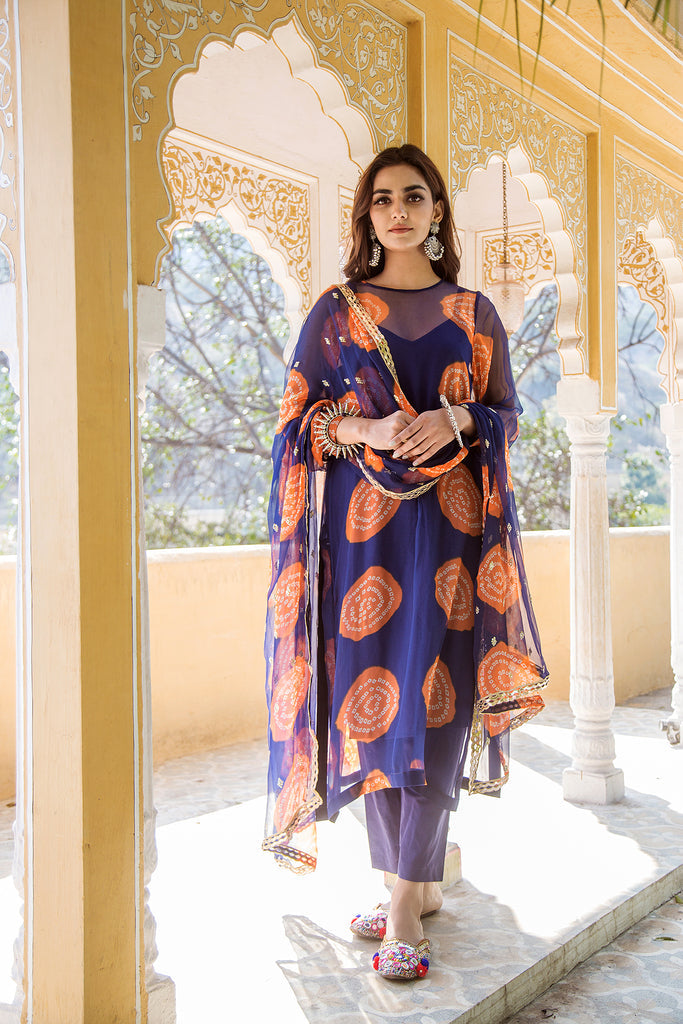 MINAL BLUE SET Gulabo Jaipur