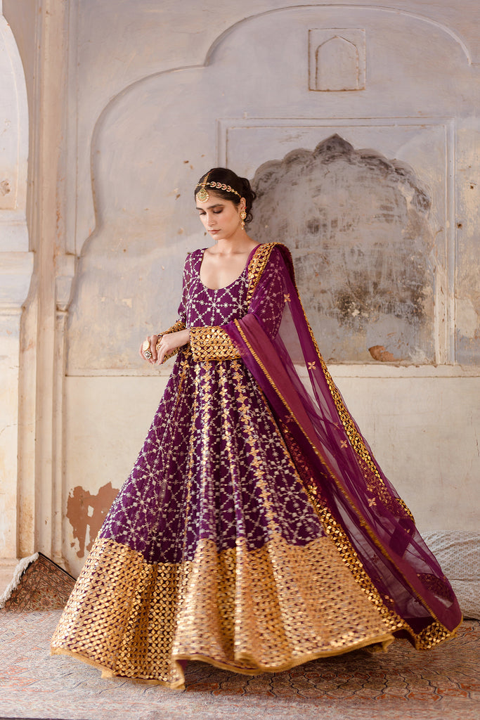 Mallika Purple Gown Gulabo Jaipur