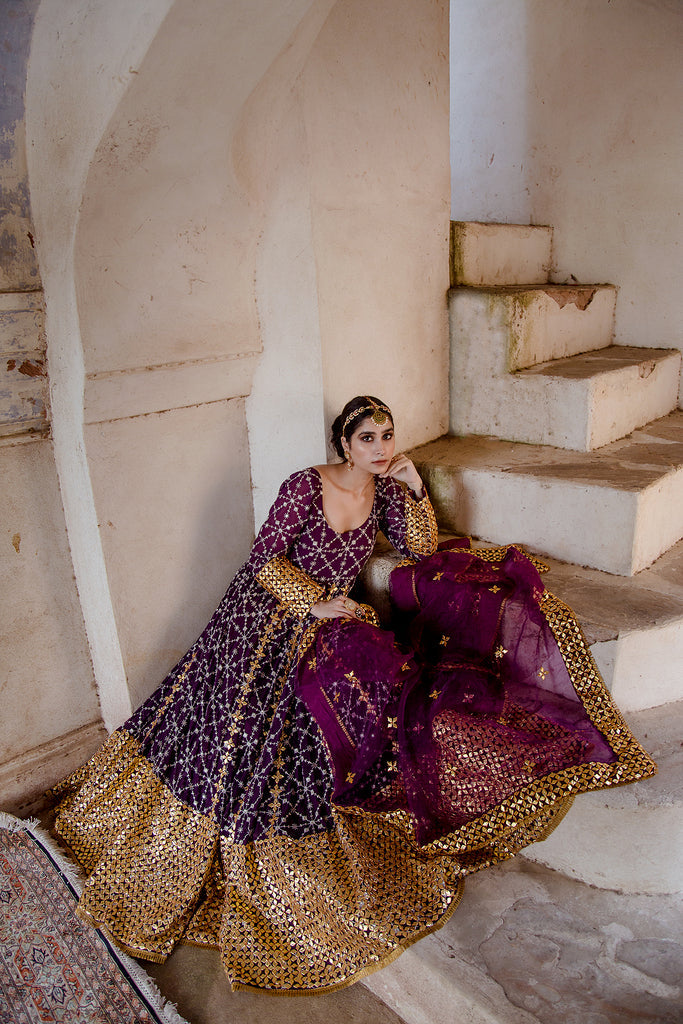 Mallika Purple Gown Gulabo Jaipur