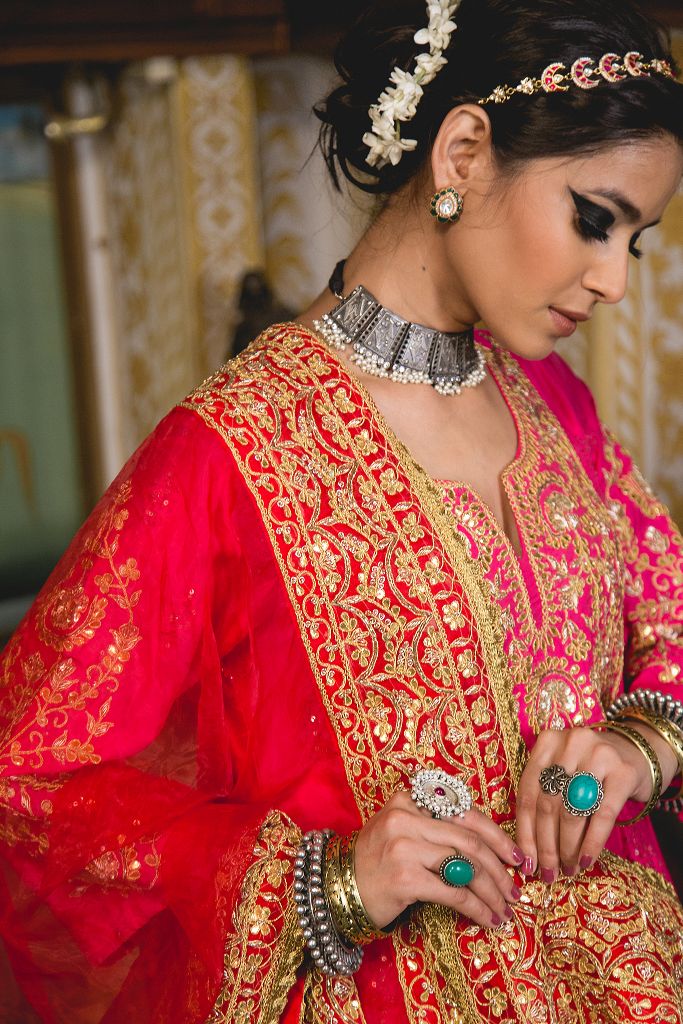 bridal jewellery set for red lehenga - Uprising Bihar