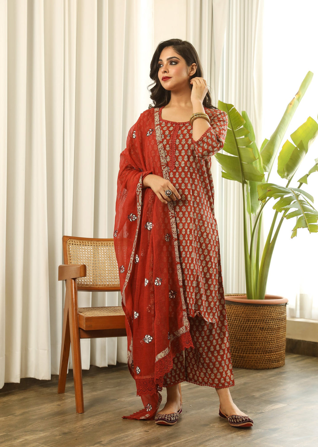 REKHA RED SET Gulabo Jaipur