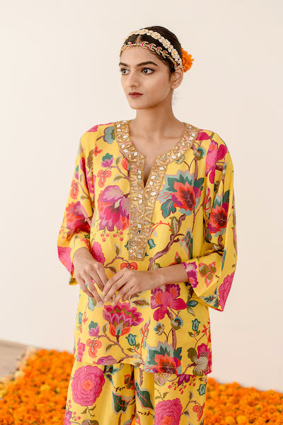 Rain Yellow Co-ord Set Gulabo Jaipur