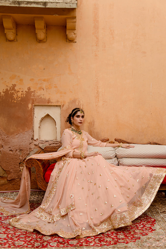 Shagun Peach Lehenga Gulabo Jaipur