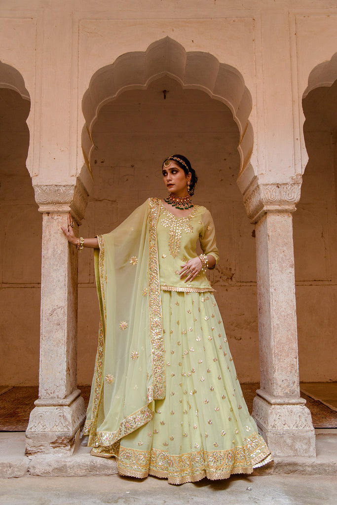 Shagun Pista Lehenga Gulabo Jaipur 2938