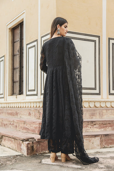 Suhana Black Anarkali Set Gulabo Jaipur