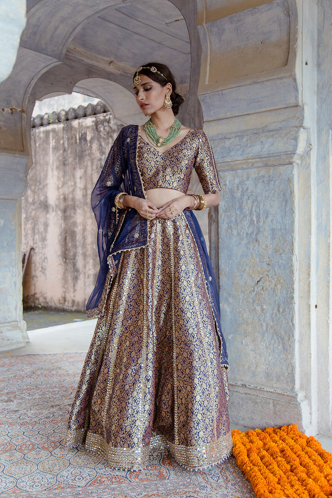 Sangeet Lehengas - Blue and Silver Lehenga with a Ruffled Net Dupatta |  WedMeGood #wed… | Indian bridal lehenga, Pakistani bridal lehenga, Bridal  lehenga collection